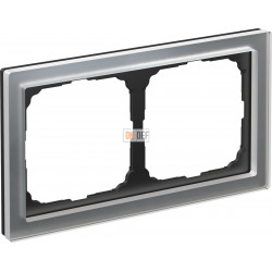 Рамка Pure ArtGallery Pure, 2 поста, цвет - алюминий стекло, стекло акриловое GAL320302
